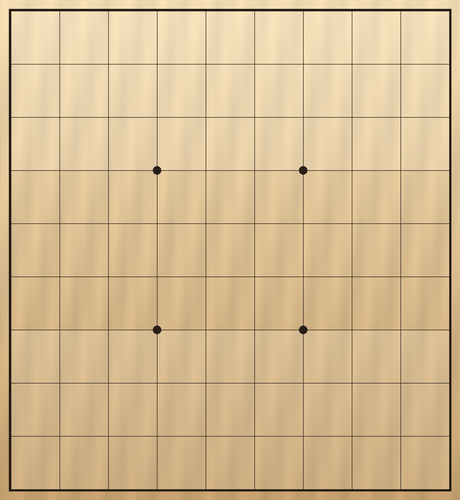 Empty shogi board with star points